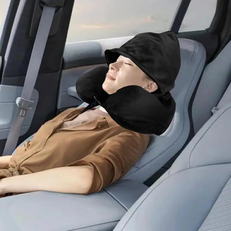 Hoodie Travel neck pillow storage bag Stuffable Neck Pillow Refillable Pillows Sleeper Hold Pillow Neck Support Car Headrest Zpaxo