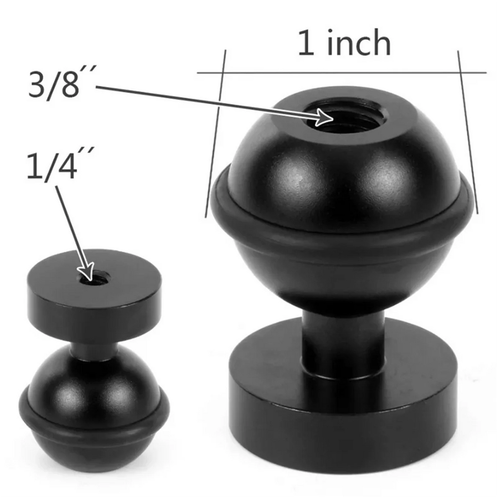 1'' Ball Adapter 1 4 3 8 Hole Head Mount Gopro Action Camera
