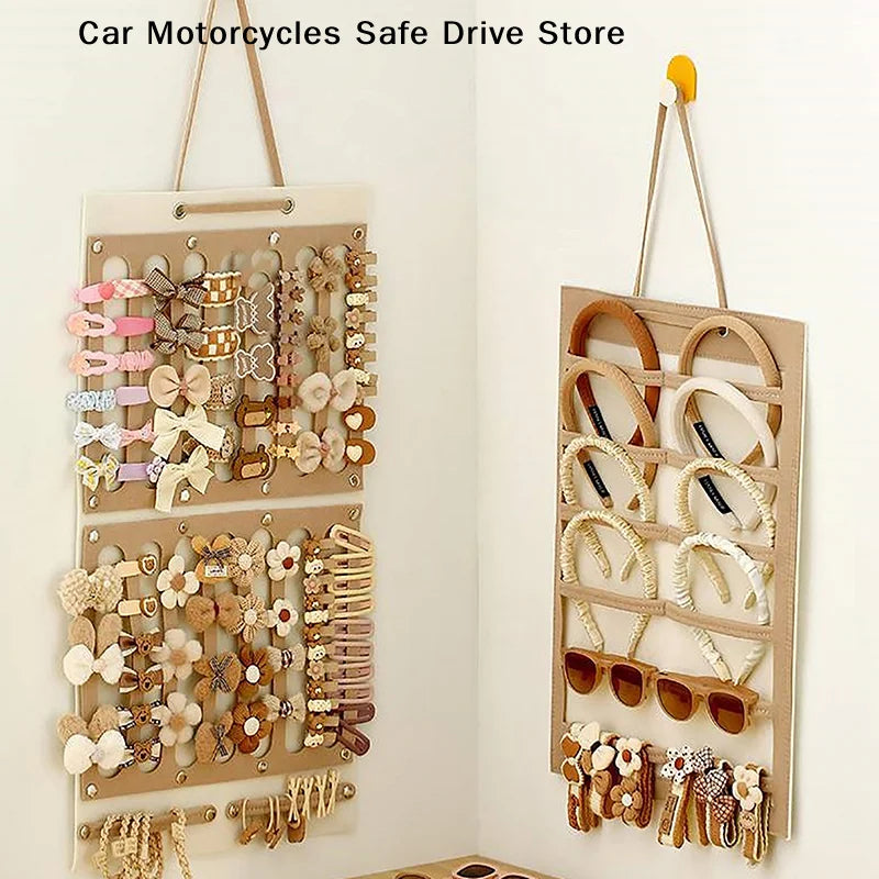 CMLarge Capacity Hair Bows Organizer Wall Headband Holder Clip