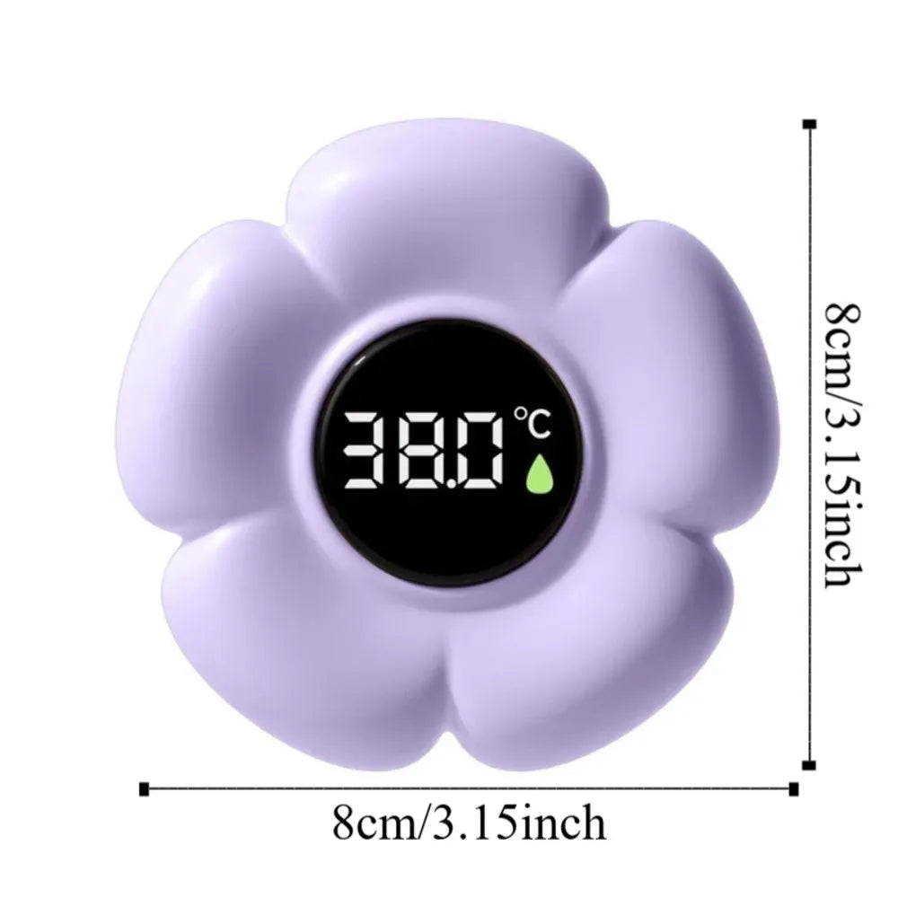 Waterproof Baby Bath Thermometer Flower Shaped Three-color Reminder Zpaxo