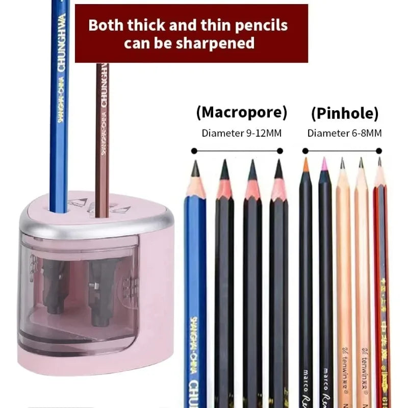 Upgraded Two-hole Electric Pencil Sharpener Automatic Heavy Duty Fast