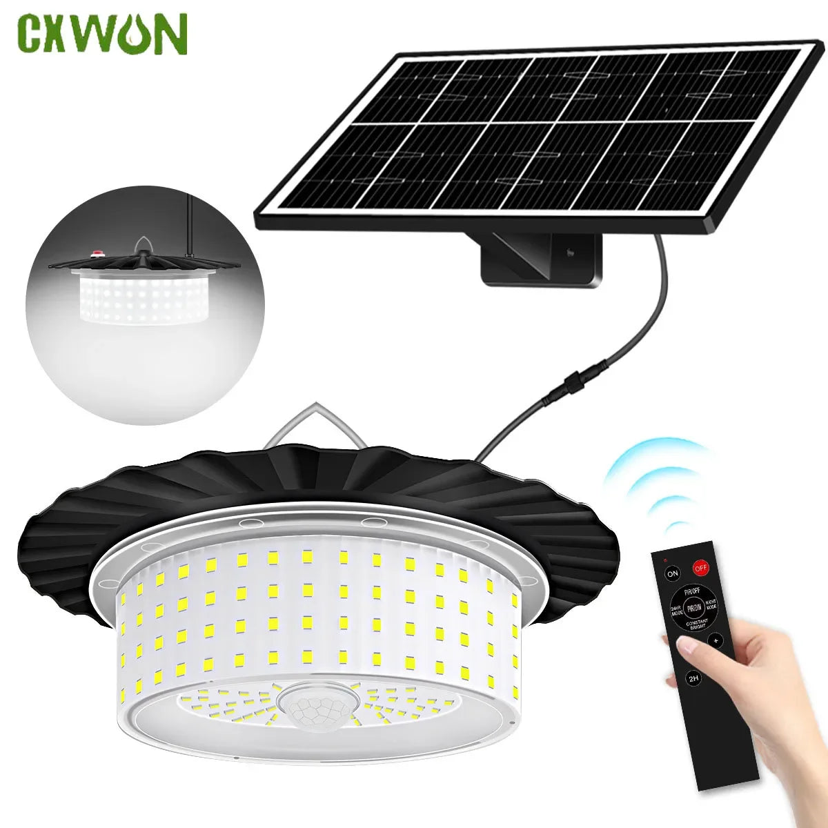 Solar Shed Lights Motion Sensor Indoor Outdoor Waterproof 244 LED Zpaxo Single-244LED White-6000K China Mainland