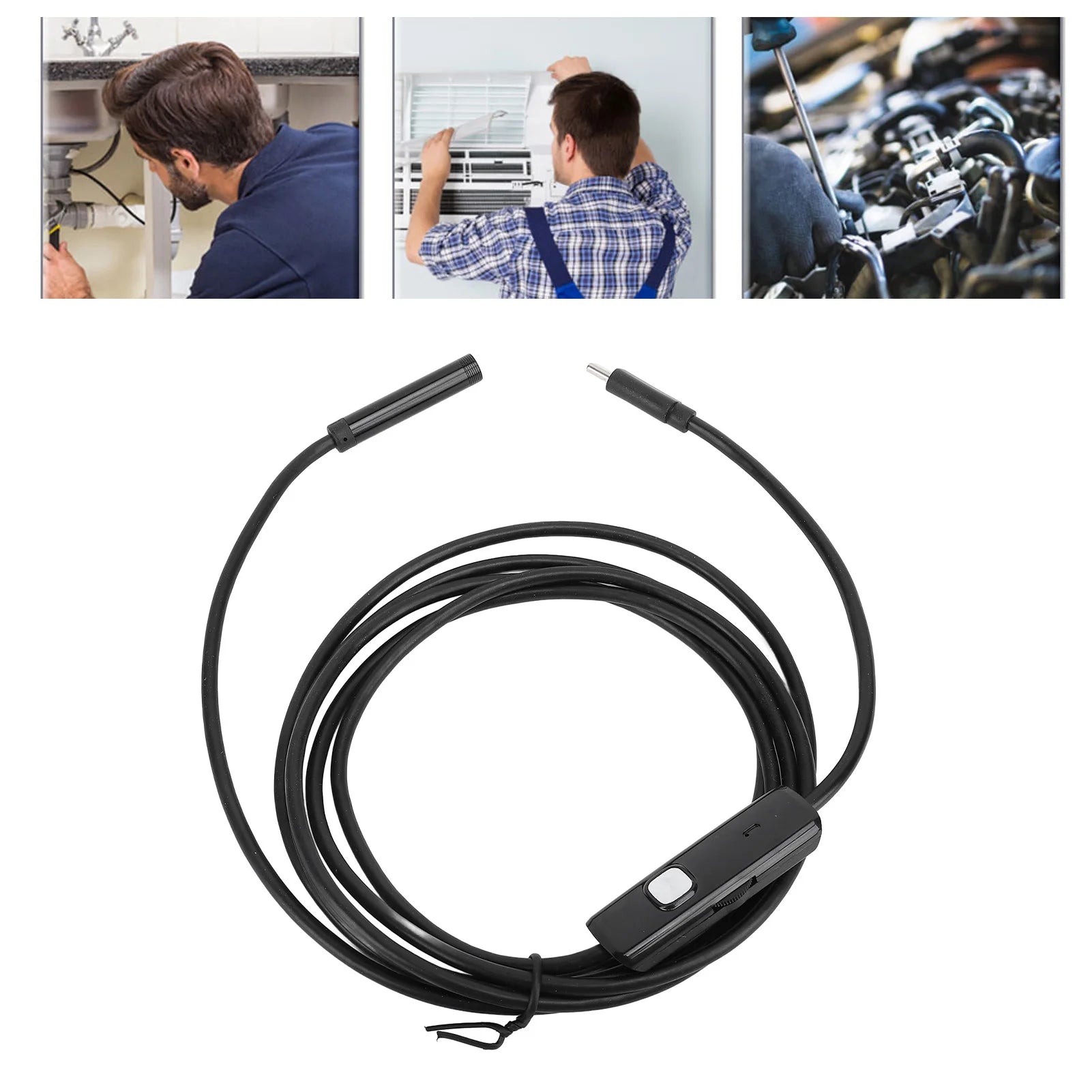 Industrial Borescope Camera Flexible 2MP Diameter 2m Cable C USB