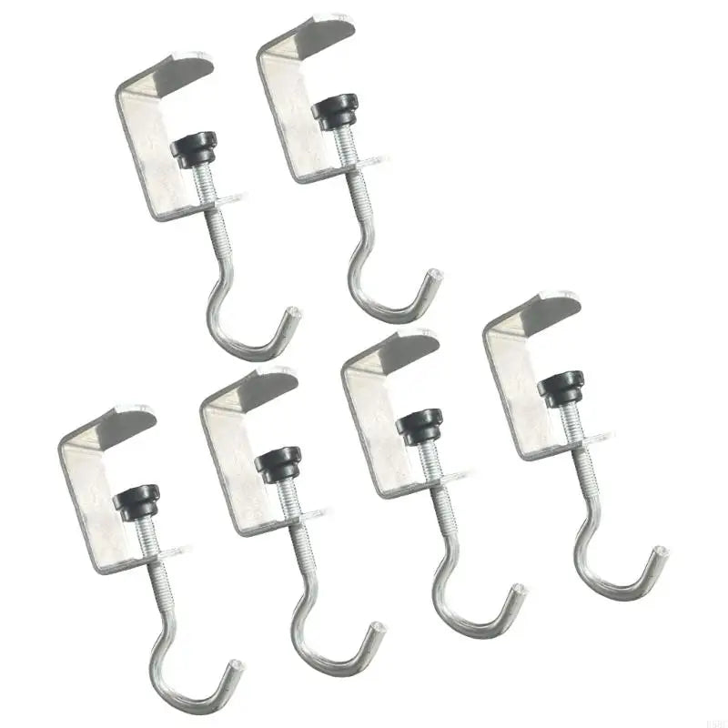 Pack Of 4/6 Adjustable Desk Handbag Hooks Heavy Duty Hook Space saving Hook For Home Office And School Use Zpaxo