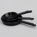 1 12 Dollhouse Miniature Frying Pan Casserole Metal Cookware Kitchen Zpaxo Black