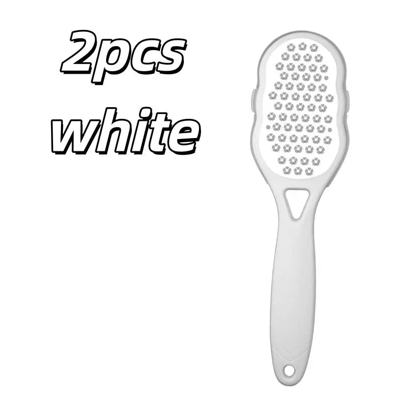 2PCS Stainless Steel Foot File – Splash-Proof, Ergonomic Handle, Coarse/Fine Grit for Home Spa & Gift Zpaxo 2pcs black or white