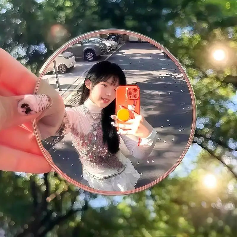 Portable Convex Mirror Travel Makeup Selfies Lightweight Handy Design Zpaxo
