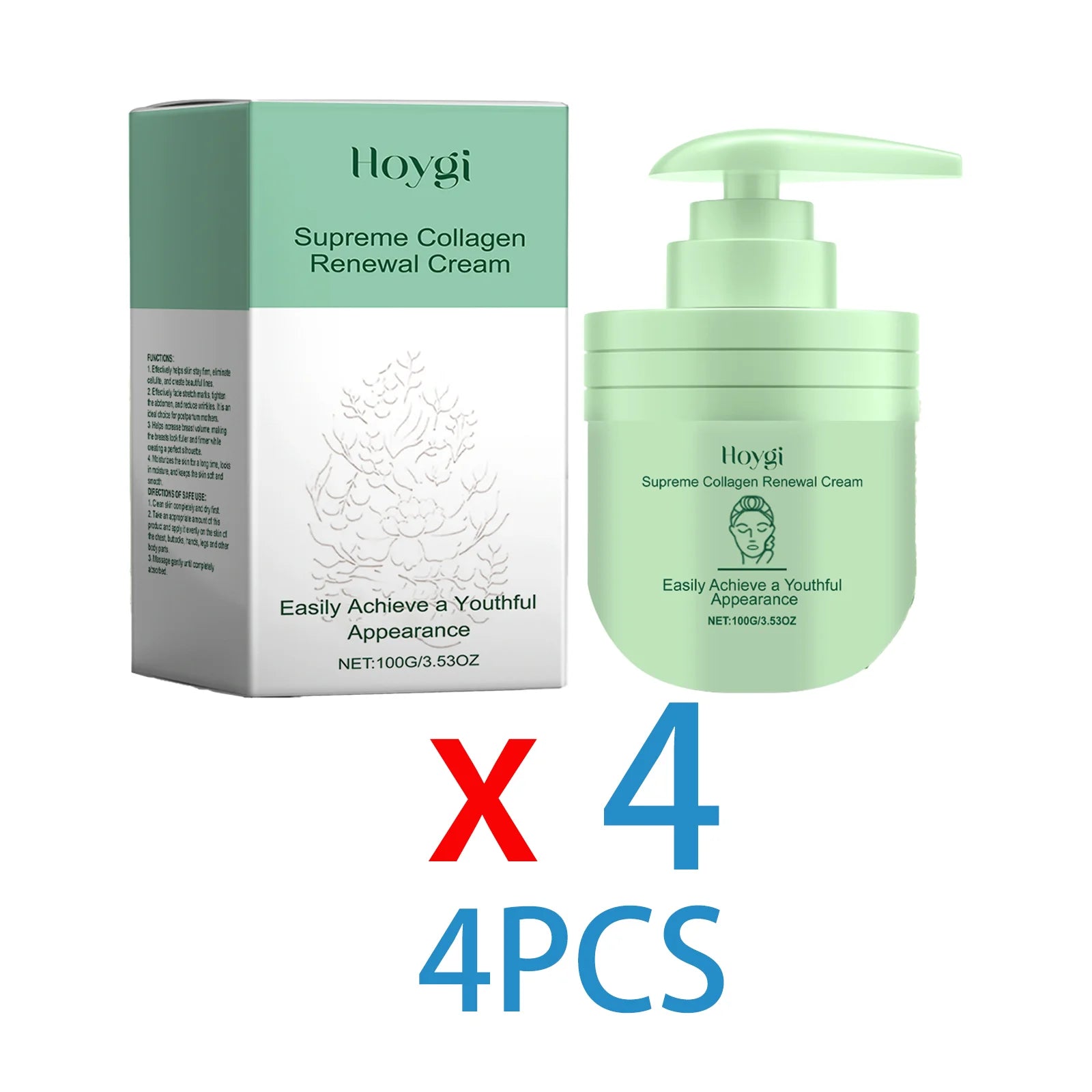 Hoygi Collagen Body Lotion Dry Skin Hydrating Firming Cream Zpaxo 4PCS Family Pack