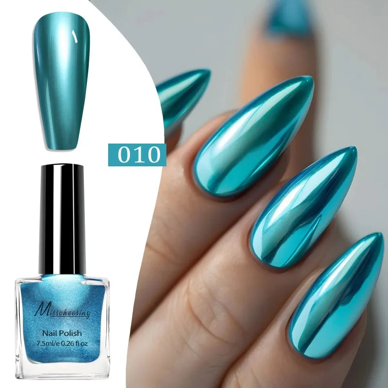 12 Colors Metal Mirror Effect Nail Polish Lasting Quickly Drying Art Zpaxo 10