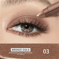 Metallic Dual Ended Eyeshadow Stick Diamond Shimmer Highlighter Pencil Ultra Pigmented Long Lasting Cream Eye Makeup Sponge Pen Zpaxo 03