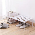 ABS Shoe Rack Extensible Shoe Hanger Storage Space Saving Shelf Telescopic Storage Rack Household Kitchen Cabinet Organizer Zpaxo white-f