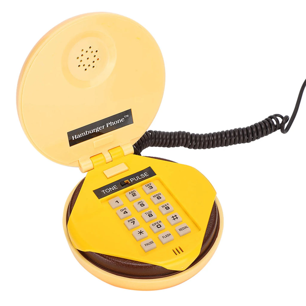 Novelty Emulational Hamburger Telephone Wire Landline Phone Home