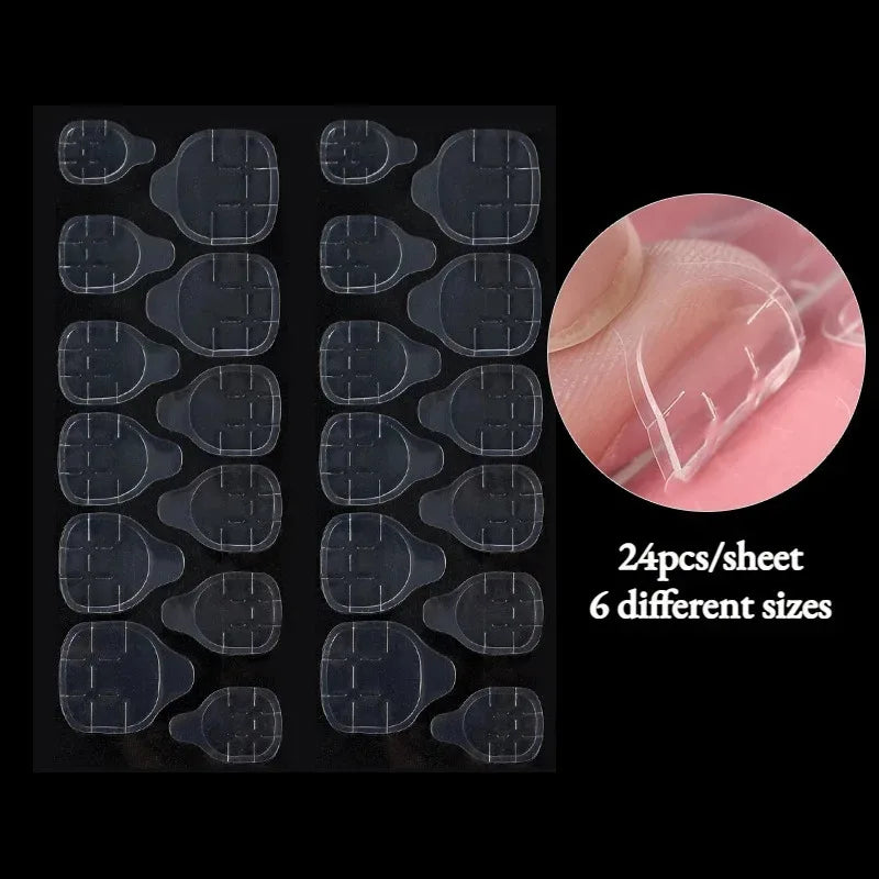 Double-Sided Nail Glue Adhesive Tabs – Waterproof Jelly Stickers