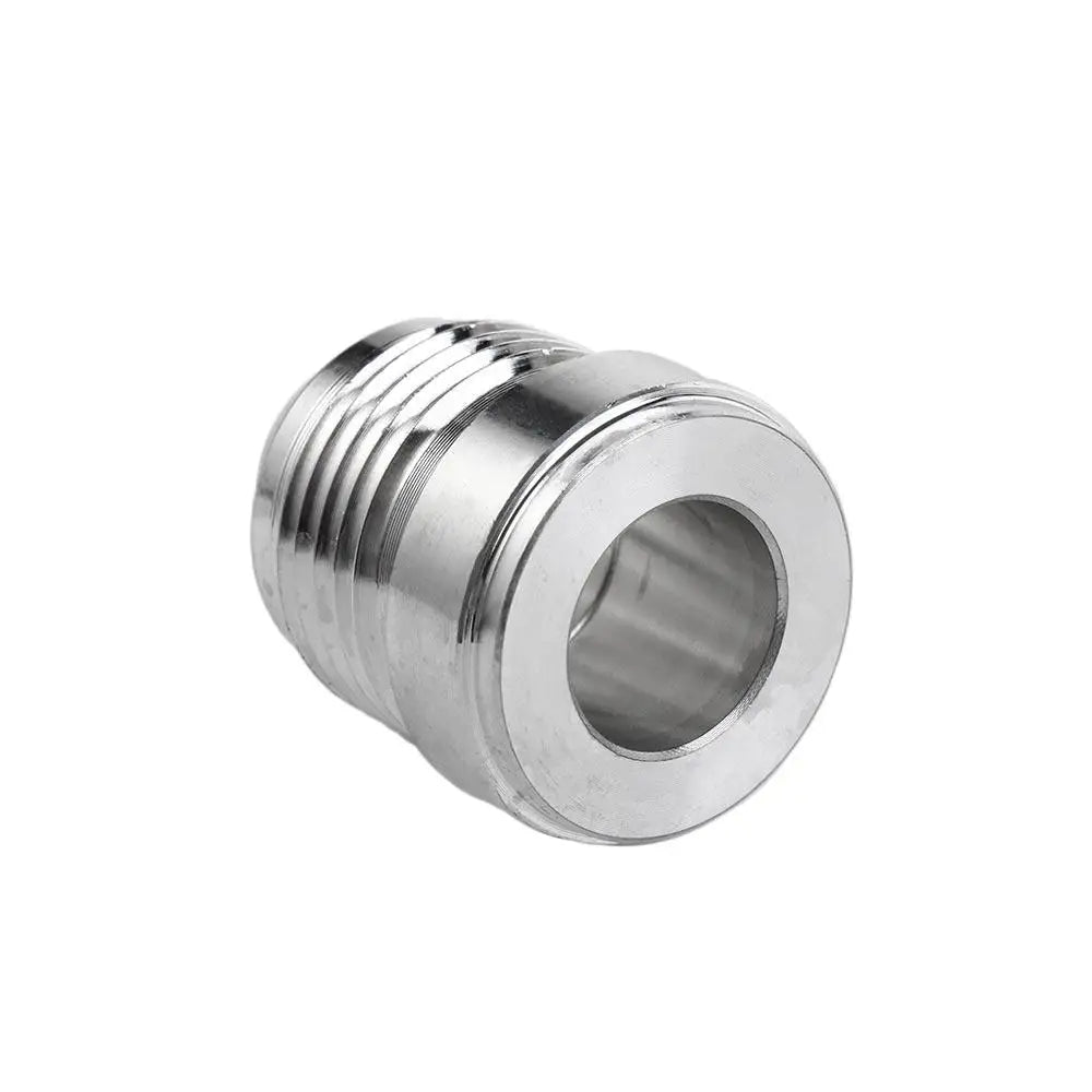 Aluminum Silver Male Aluminium Weld External Thread Round Base Straight Male Weld Fitting Adapter Welding Joint Silver Zpaxo