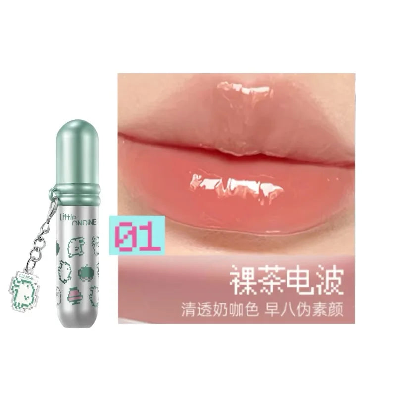 Little Ondine Japan Electronic Pets Cute Surprise Makeup Eyeshadow Lip Tint Eyeliner Pencil Essence Spray Eyebrow Facial Makeup Zpaxo Lipstick 01