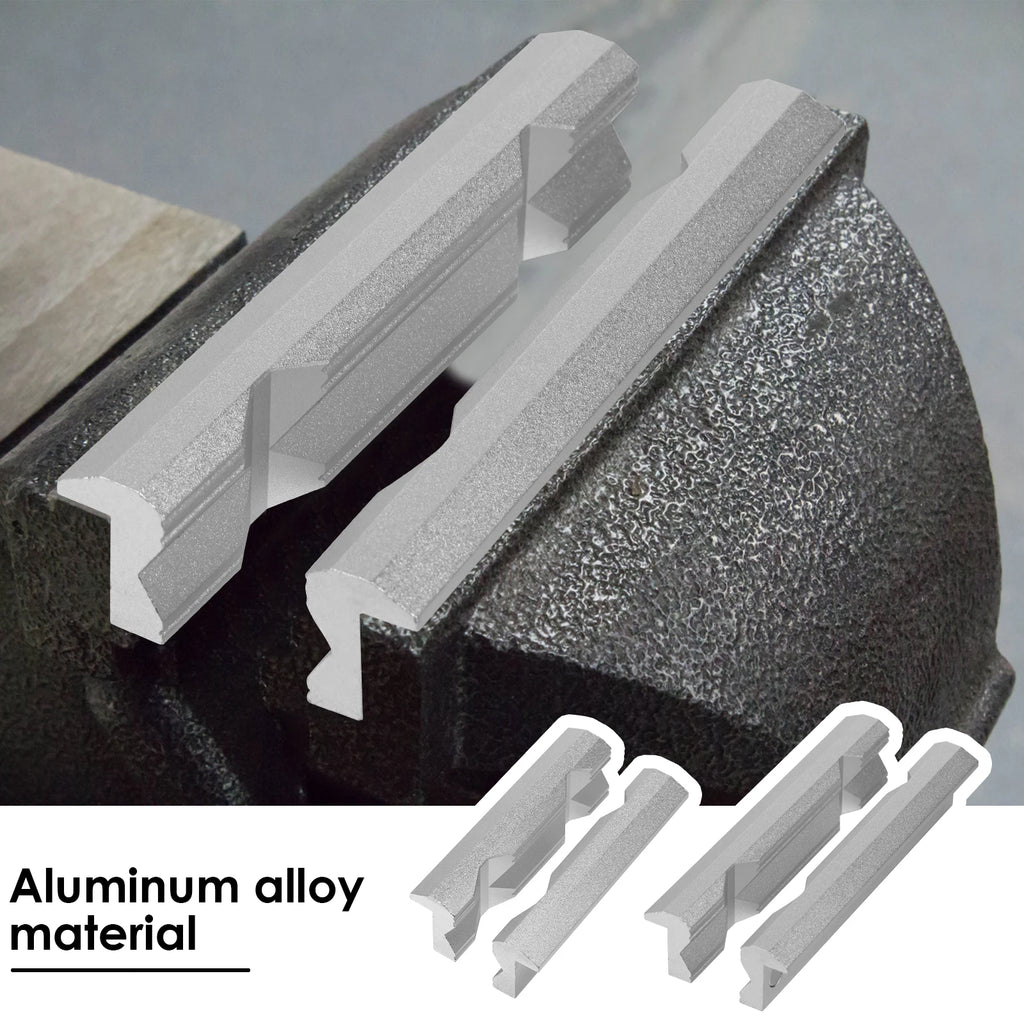 1Pair V Type Vise Jaws Aluminum Alloy Fixture Magnetic 6/4 inch Vice Jaws Multi-Purpose Protectors Cover for Plumbing DIY Making Zpaxo