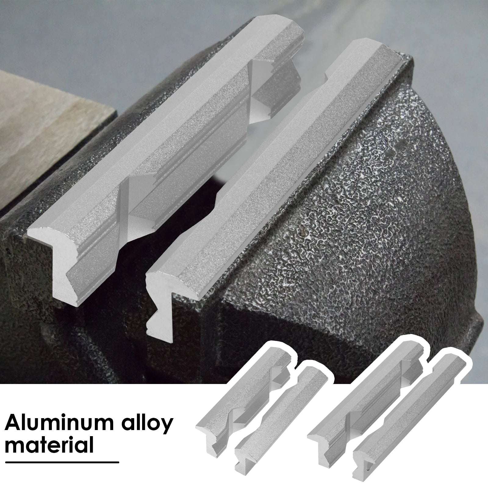 1Pair V Type Vise Jaws Aluminum Alloy Fixture Magnetic 6/4 inch Vice Jaws Multi-Purpose Protectors Cover for Plumbing DIY Making Zpaxo