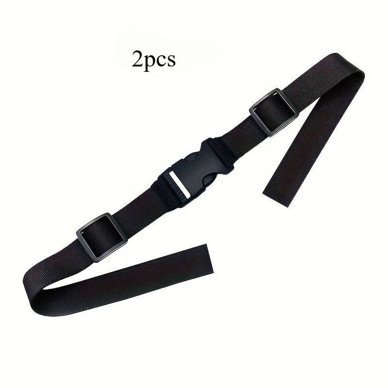 1 2 Black Polyester Backpack Straps Adjustable Chest Strap Secure Zpaxo black-2pcs