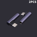 Type C To 3.5mm Jack Audio Adapter 90° Elbow USB C To 3.5mm Headphone Adapter For 16 15 USB C Jack Adapter Zpaxo A1 2PCS