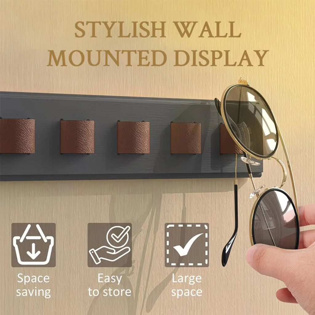 Sunglass Holder Wall Wooden Eyewear Storage Rack Sunglasses Home