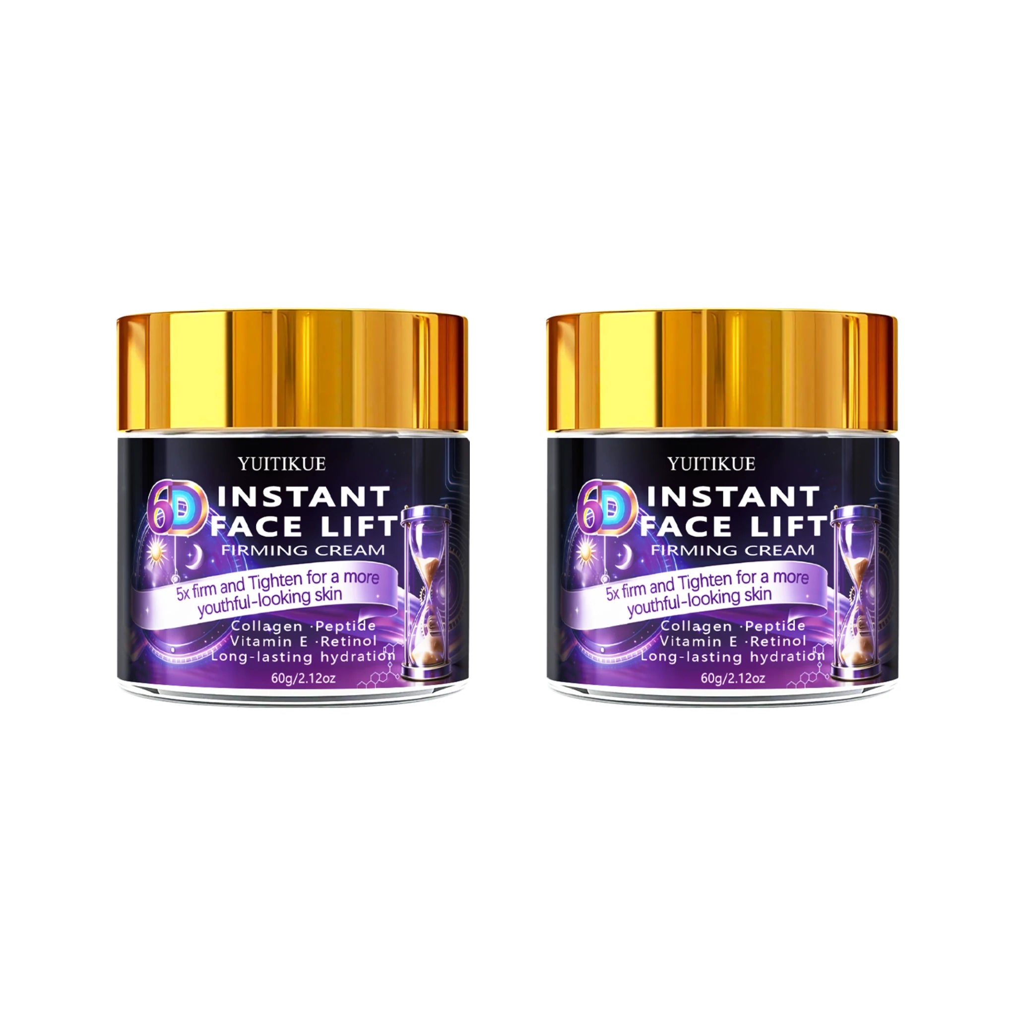 YUITIKUE 6D Instant Face Lift Firming Cream – Tighten & Smooth Face Firming Cream Zpaxo 2pc
