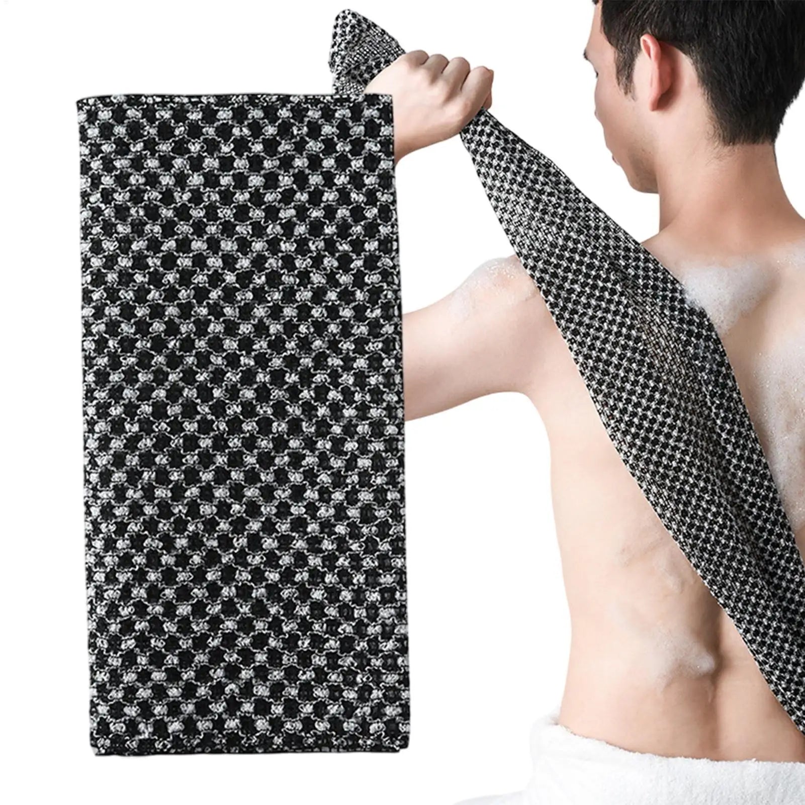Exfoliating Back Scrubber Towel – Body Wash Cloth for Shower Body Exfoliating Scrubber Zpaxo