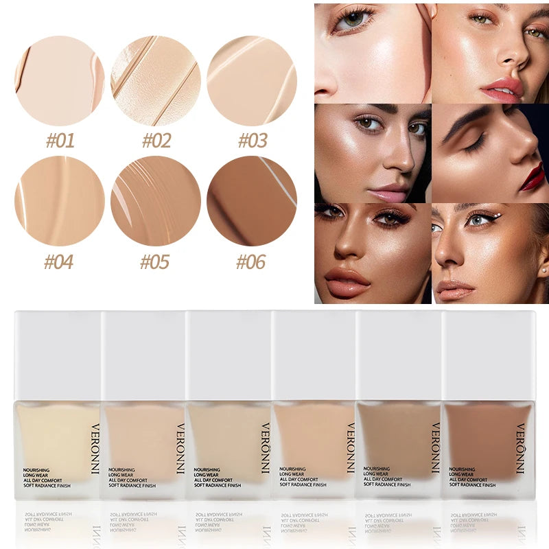 Liquid Foundation Coverage Makeup Base Natural Concealer 6 Zpaxo