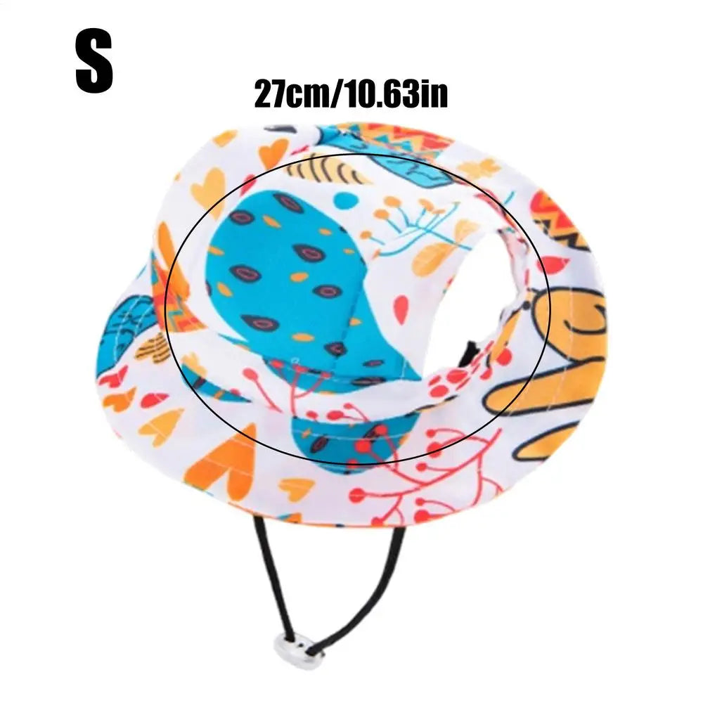 1PC Pet Sun Hat Adjustable Pet Sun Hat Cat Dog Breathable Dog Sunshade Hats Outdoor Travel Pet Fisherman Hat Sun Protection Zpaxo S