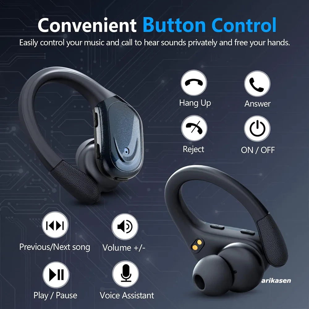 Wireless Earbuds Sport Bluetooth 5 3 Headphones Noise Cancelling Mic