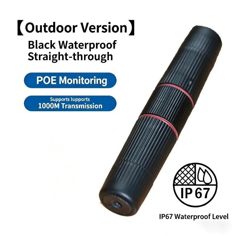 IP67 Waterproof RJ45 Coupler – Outdoor LAN Cable Extender Ethernet Coupler Adapter Zpaxo