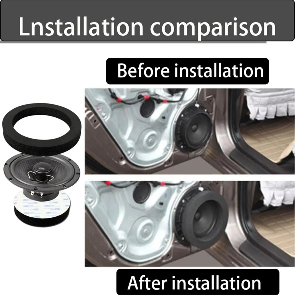 Foam Speaker Enhancer Self Adhesive Insulation Rings Universal Car