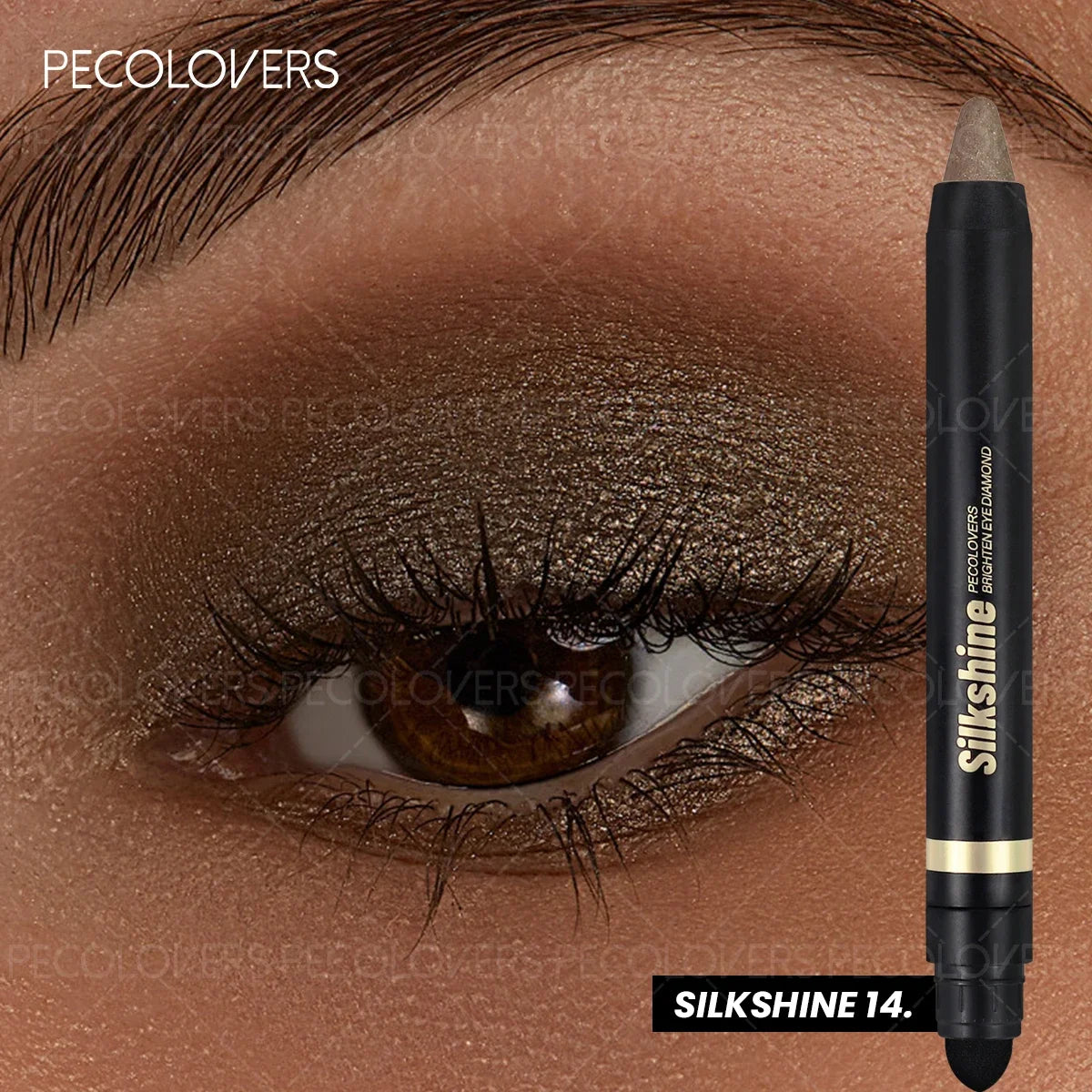 Smudge-proof Metallic Eyeshadow Stick Pearlescent Shimmer Quick Zpaxo 14