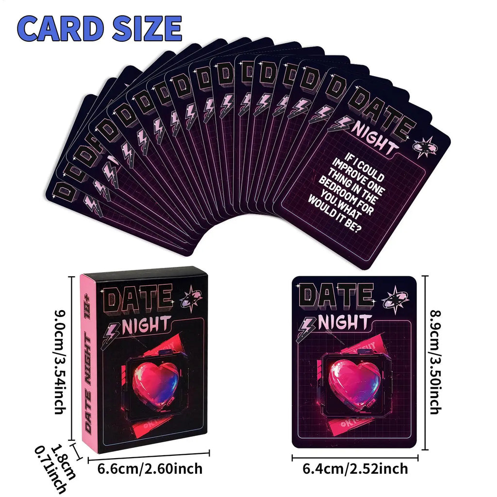 Couples Card Game Deep Conversation Couple Questions Card Games 50-Sheet Romantic Relationship Deck Activity For Travel Road Zpaxo