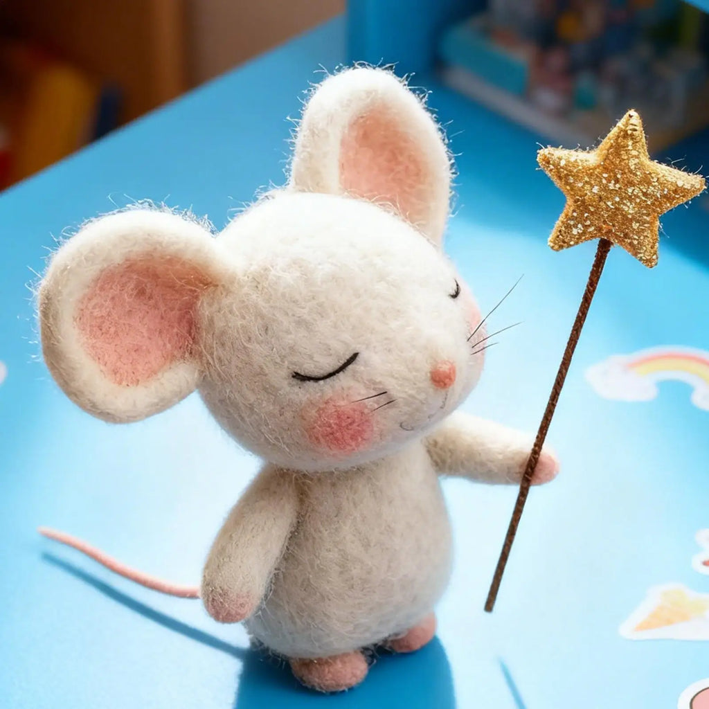 Felt Mice Toy Cute Tabletop Decor Easter Holiday Home Fireplace