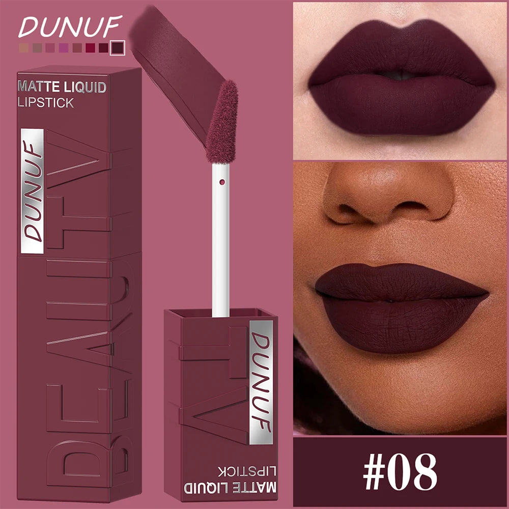 4Pcs/set Long Lasting Matte Velvet Lip Gloss Nude Waterproof Sweatproof Non Smudge Lightweight Texture Create Sophisticated Lip Zpaxo