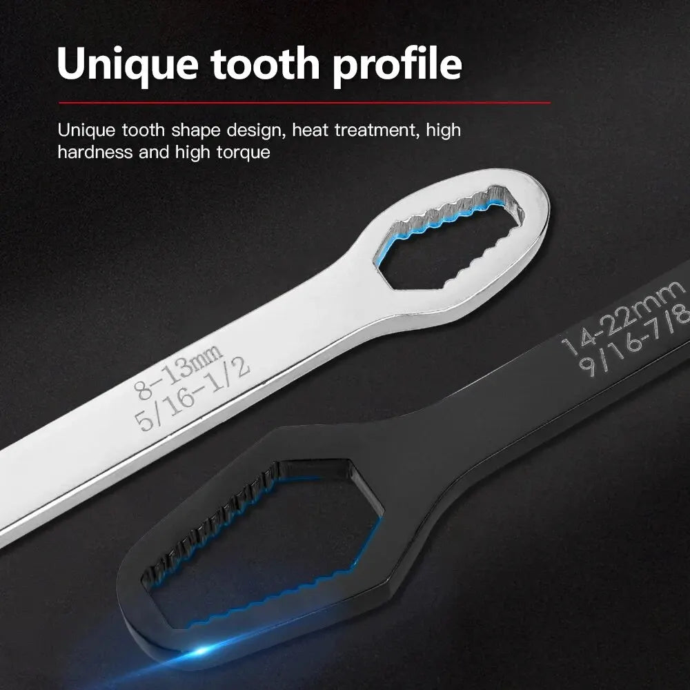 8-22mm Universal Torx Wrench Self-tightening Adjustable Glasses Wrench Board Double-head Torx Spanner Hand Tools for Factory Zpaxo