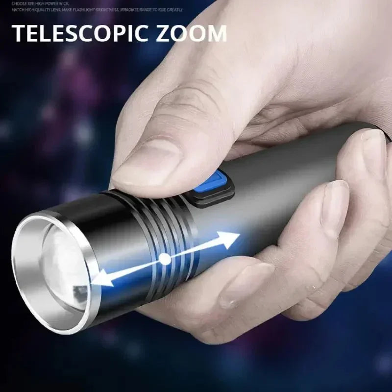 395nm UV Blacklight Flashlight – Zoomable USB Rechargeable