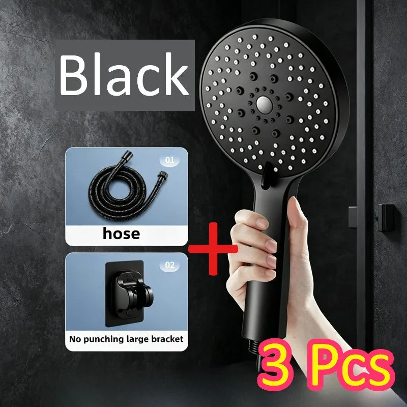 5 Modes Shower Head High Flow Massage Shower Head Rain Shower Head Handheld Rain Showers Head Adjustable Bathroom Cleaning Zpaxo Style A