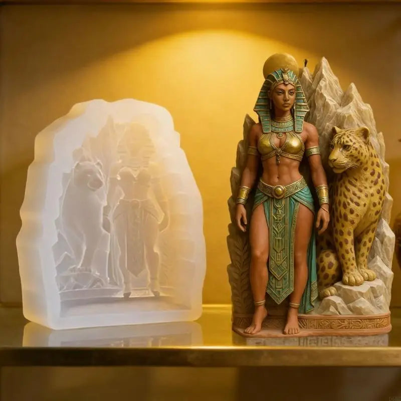 Egypt Lady Statue Silicone Molds For Making Soap Home Decoration Zpaxo