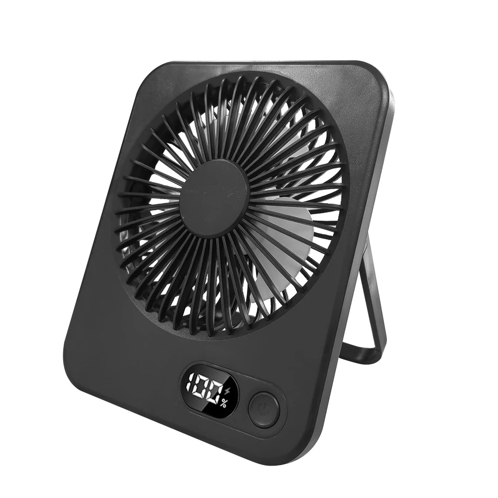Portable Mini Fan USB Desk Foldable Table Fans 5 Speeds Powerful Wind Zpaxo black