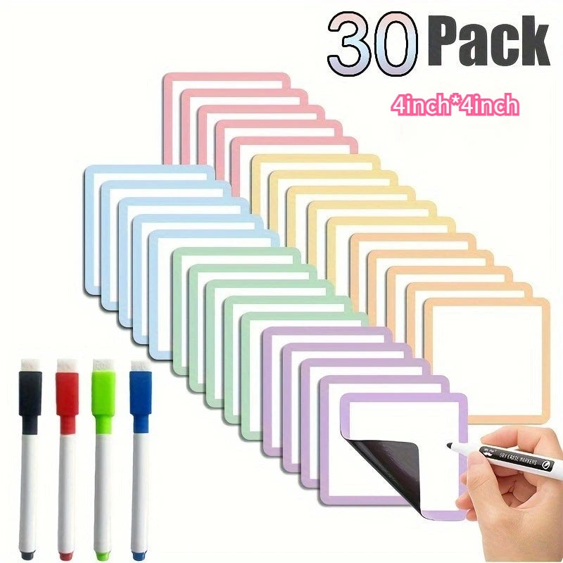 Reusable Magnetic Whiteboard Notes Marker Dry Erase Sticky Labels