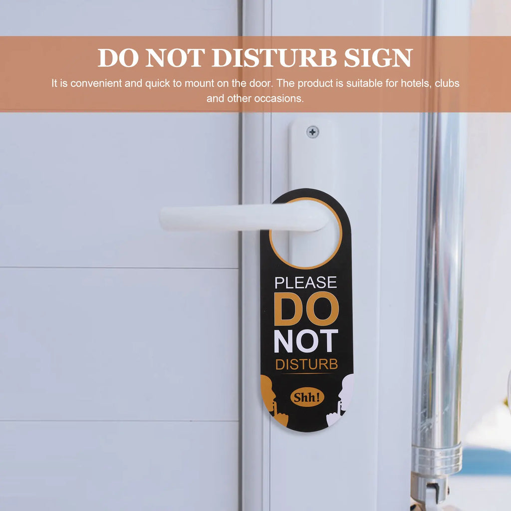 Do Not Disturb Door Hanger Sign Sturdy PVC Double Sided Hotel Room