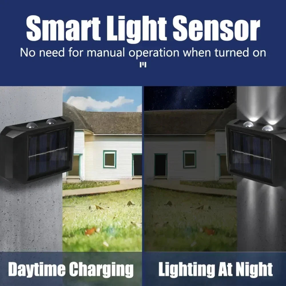 IP65 Solar LED Wall Light – Outdoor Up Down Garden Lamp
