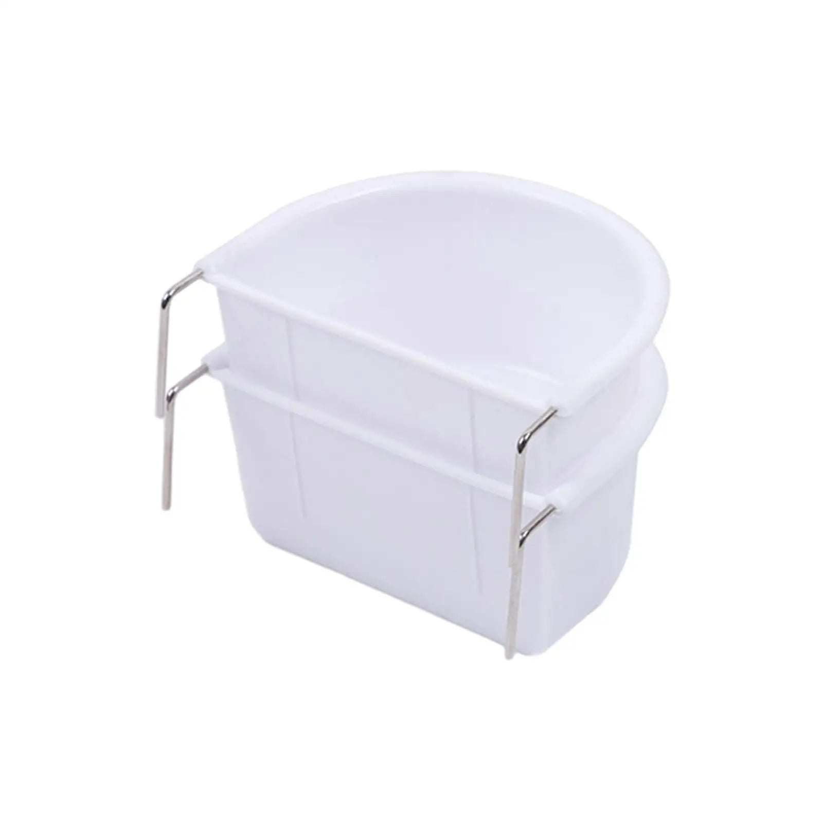 2 Pieces Bird Food Feeding Dish Easy to Install Bird Cage Feeder Bowl for Small Animals Budgie Parrot Parakeets Lovebirds Zpaxo 10.9cmx9.8cmx5.4cm 1