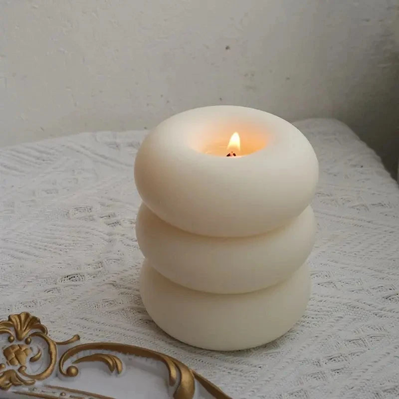 Nordic-style Donut Scented Candles Creative Soy Wax Decorations