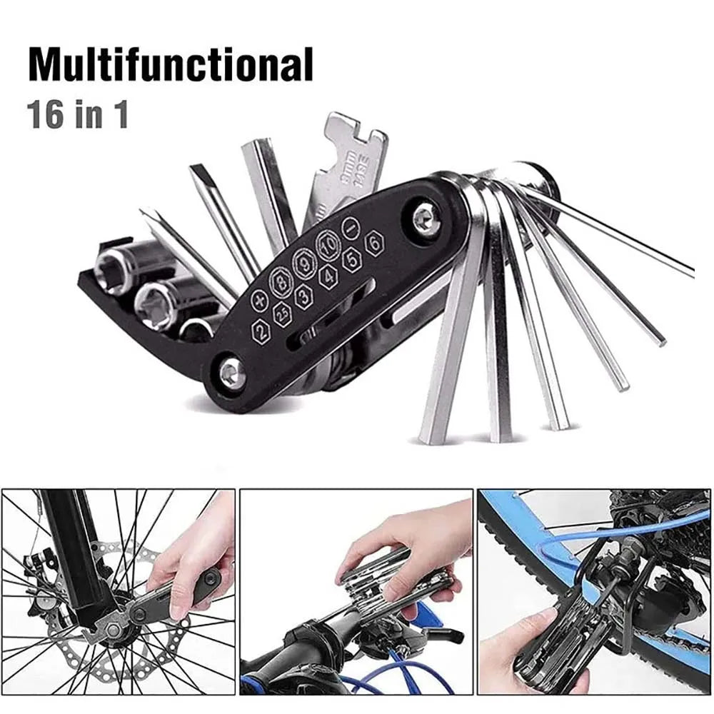 1 Bike Multi Tool Tire Levers Mountain Repair Portable Socket Wrench