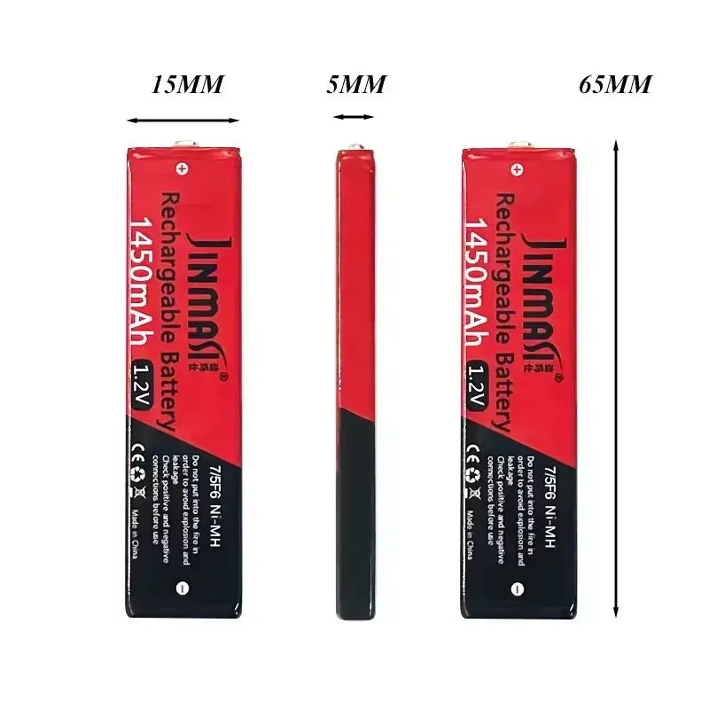 1.2V 7/5F6 67F6 1450mAh Ni-MH Chewing Gum Battery 7/5 F6 Cell for Panasonic Sony MD CD Cassette Player Batteries with charger Zpaxo