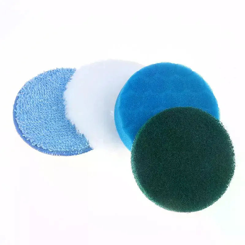 1/3/5Set 4inch Flocking Hexagonal Sponge Electric Cleaning Brush Head Accessories Polishing Pad Sponge Wheel Polishing Disc Sc Zpaxo