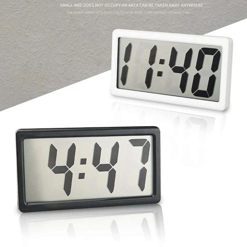 Mini Battery Powered Digital Desk Clock Time Date 12-hour Display Table Clock Wall-mounted LCD Clock With AG10 Battery Zpaxo