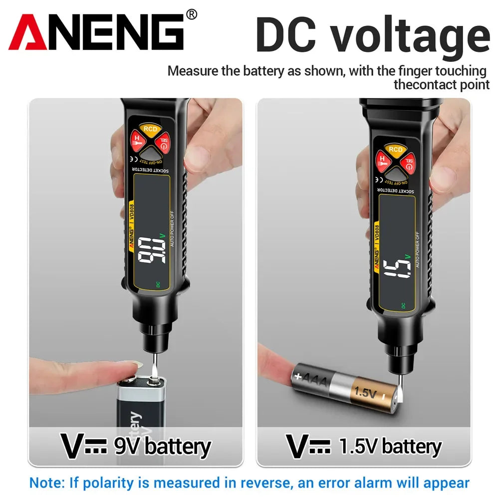 ANENG VD808 Socket Phase Meter Leakage Test US EU Plug Power Polarity